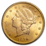 1896-S $20 Liberty Gold Double Eagle MS-63 PCGS