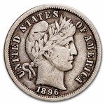 1896-S Barber Dime VF