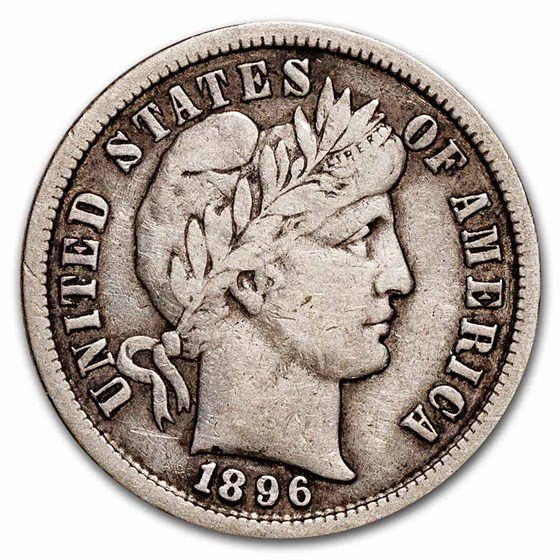 1896-S Barber Dime VF 1896-S Barber Dime VF