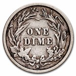 1896-S Barber Dime VF
