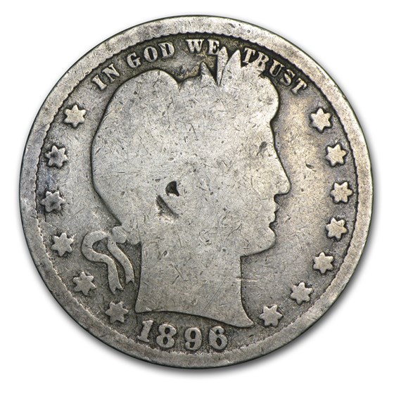1896-S Barber Quarter AG 1896-S Barber Quarter AG