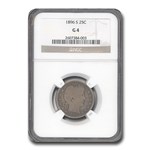 1896-S Barber Quarter Good-4 NGC
