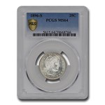1896-S Barber Quarter MS-64 PCGS