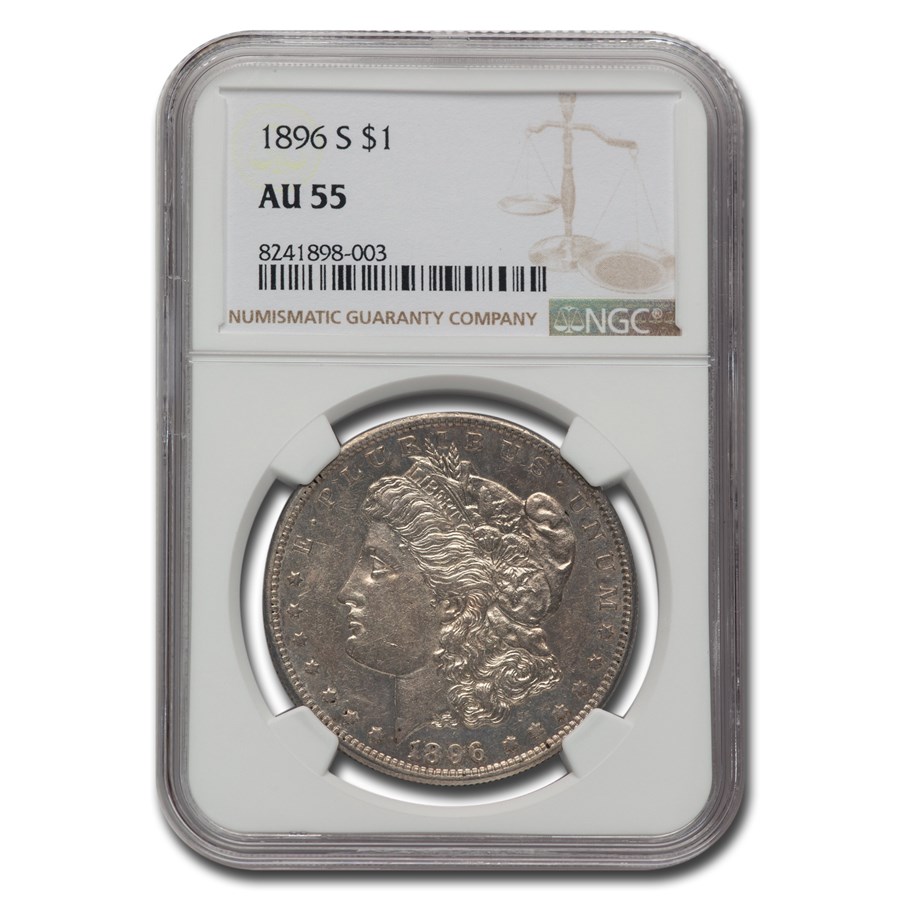 1896-S Morgan Dollar AU-55 NGC
