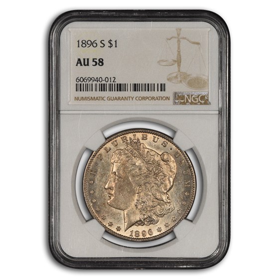 1896-S Morgan Dollar AU-58 NGC 1896-S Morgan Dollar AU-58 NGC