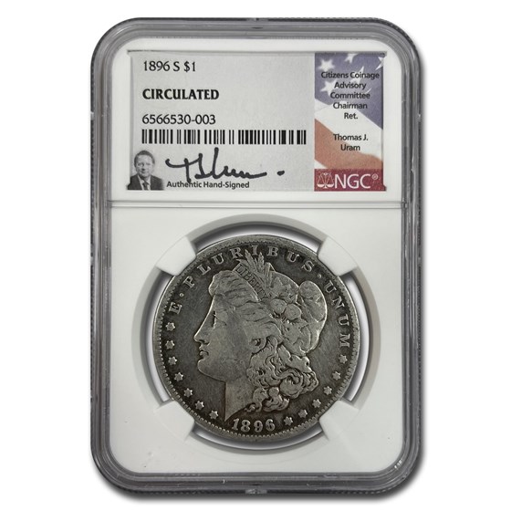 1896-S Morgan Dollar Circulated NGC (Thomas J. Uram) 1896-S Morgan Dollar Circulated NGC (Thomas J. Uram)