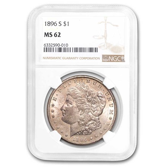 1896-S Morgan Dollar MS-62 NGC 1896-S Morgan Dollar MS-62 NGC