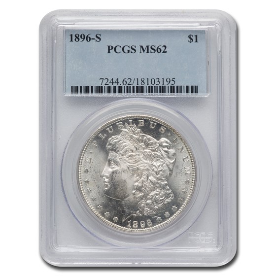1896-S Morgan Dollar MS-62 PCGS 1896-S Morgan Dollar MS-62 PCGS