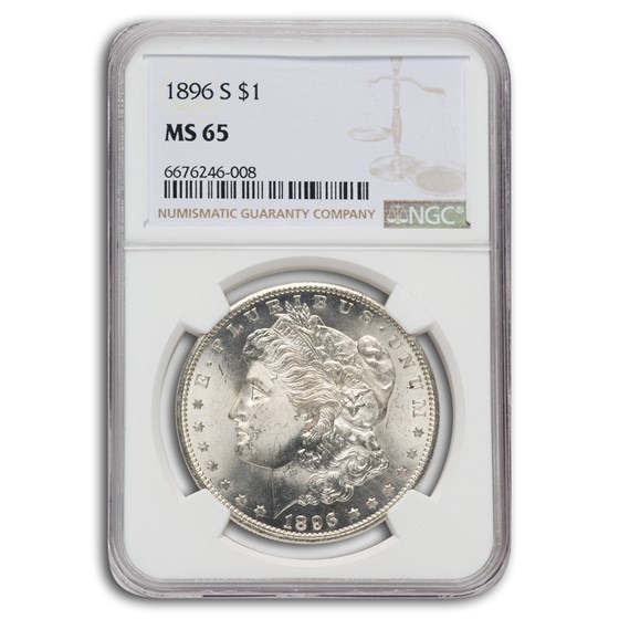 1896-S Morgan Dollar MS-65 NGC 1896-S Morgan Dollar MS-65 NGC