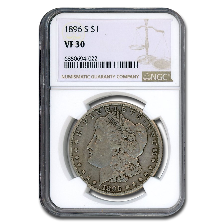 1896-S Morgan Dollar VF-30 NGC