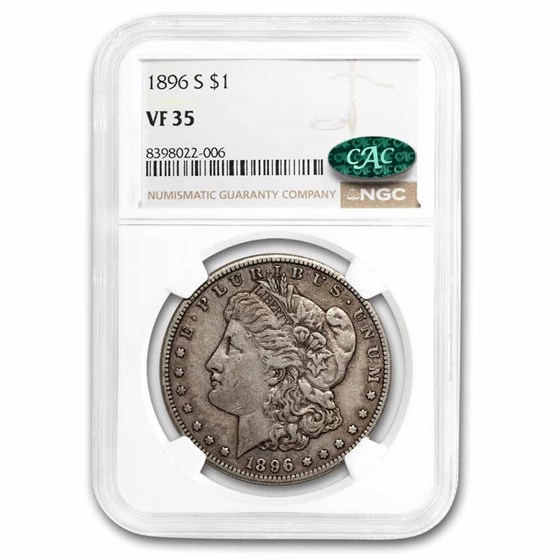 1896-S Morgan Dollar VF-35 NGC CAC