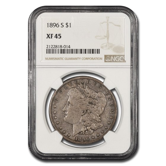1896-S Morgan Dollar XF-45 NGC 1896-S Morgan Dollar XF-45 NGC