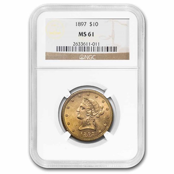 1897 $10 Liberty Gold Eagle MS-61 NGC 1897 $10 Liberty Gold Eagle MS-61 NGC
