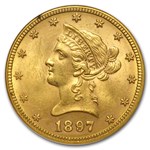 1897 $10 Liberty Gold Eagle MS-62 NGC