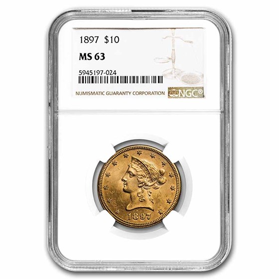 1897 $10 Liberty Gold Eagle MS-63 NGC 1897 $10 Liberty Gold Eagle MS-63 NGC