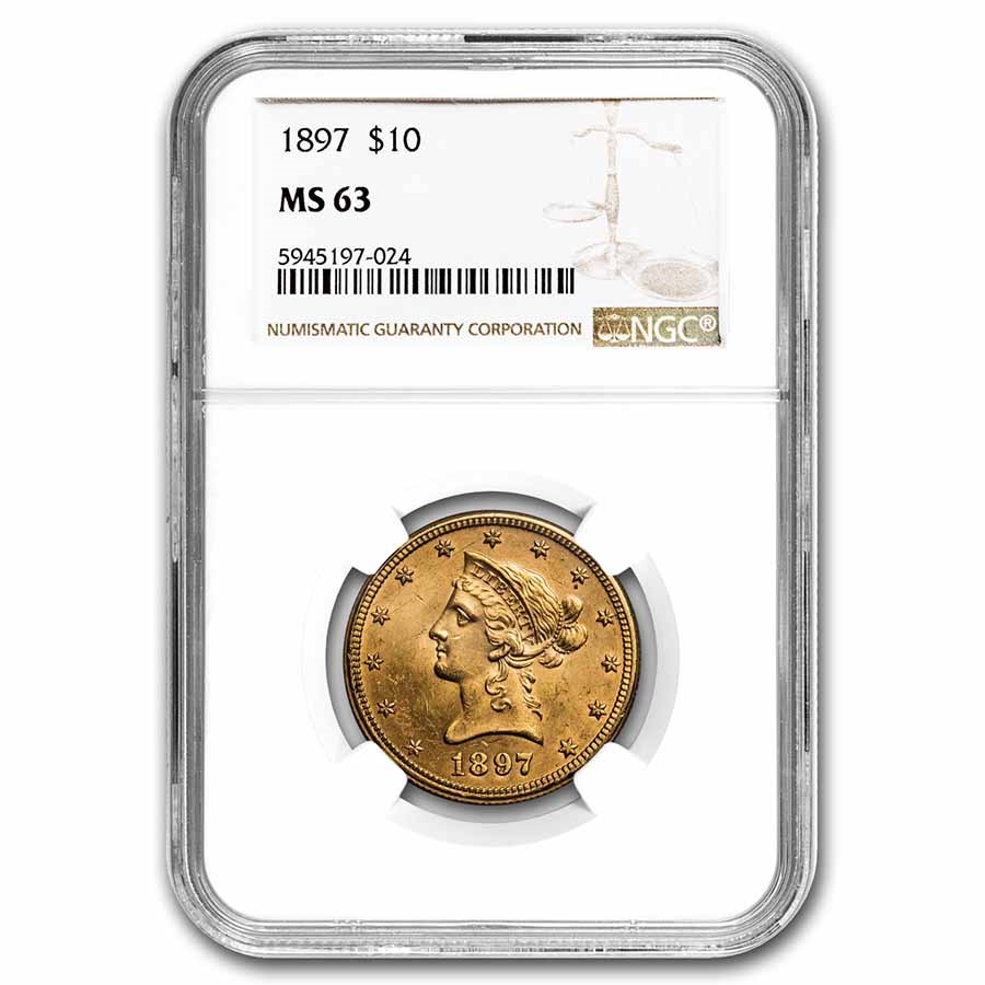 1897 $10 Liberty Gold Eagle MS-63 NGC
