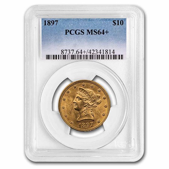 1897 $10 Liberty Gold Eagle MS-64+ PCGS 1897 $10 Liberty Gold Eagle MS-64+ PCGS