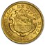 1897-1900 Costa Rica Gold 10 Colones Avg Circ