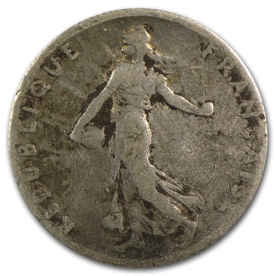 1897-1920 French Third Rep Silver 50 Centimes The Sower Avg Circ 1897-1920 French Third Rep Silver 50 Centimes The Sower Avg Circ