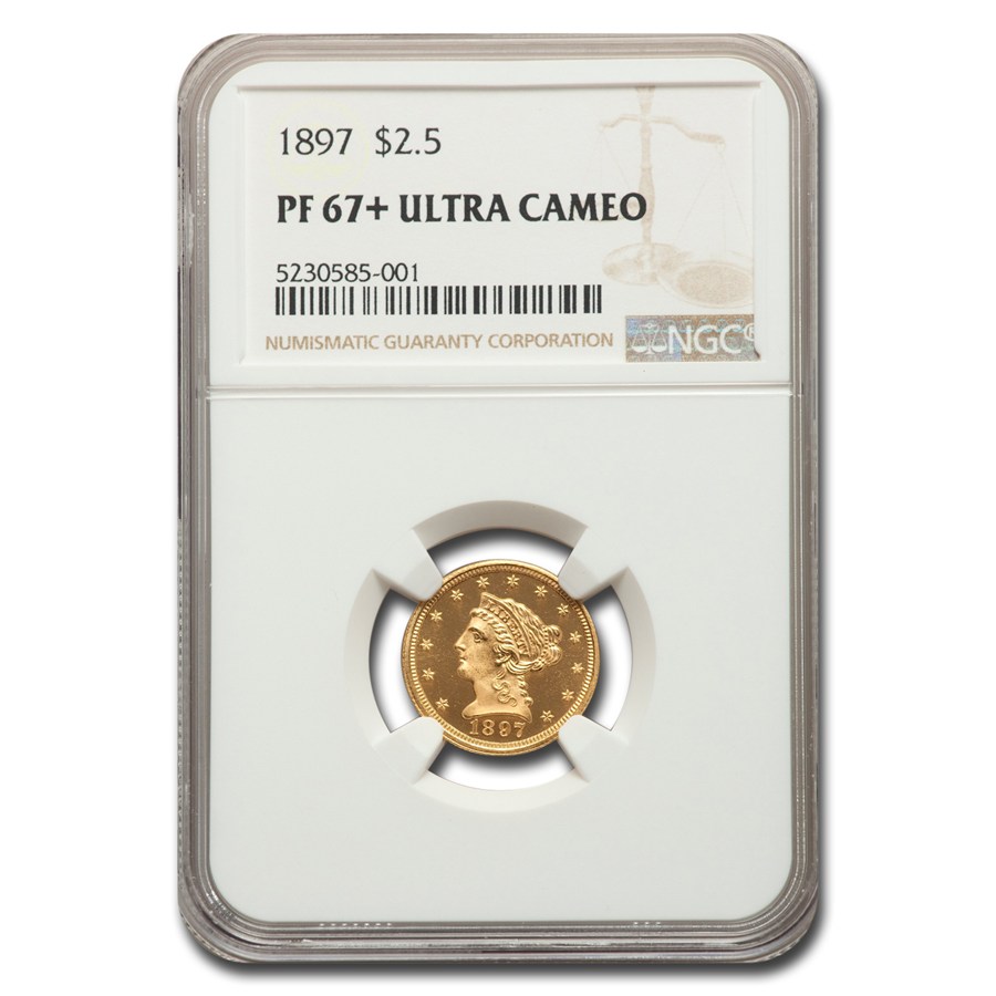 Buy 1897 $2.50 Liberty Gold PF-67+ NGC (Plus, Ultra Cameo) | APMEX