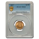 1897 $2.50 Liberty Gold Quarter Eagle MS-64 PCGS