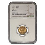 1897 $2.50 Liberty Gold Quarter Eagle MS-65 NGC