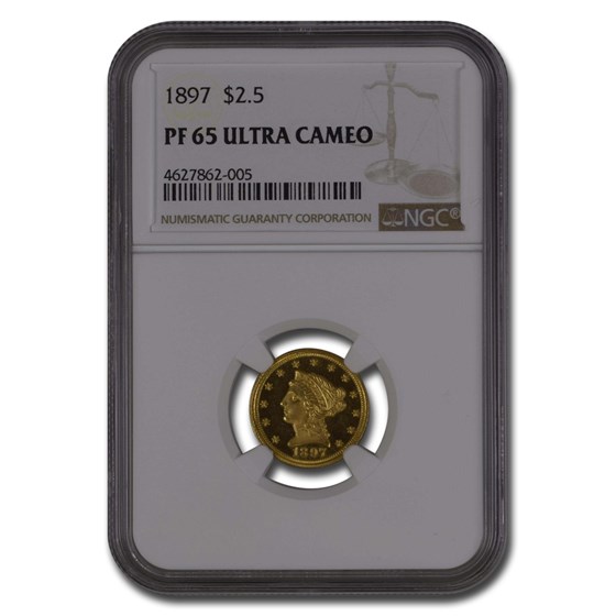 1897 $2.50 Liberty Gold Quarter Eagle PF-65 UCAM NGC 1897 $2.50 Liberty Gold Quarter Eagle PF-65 UCAM NGC