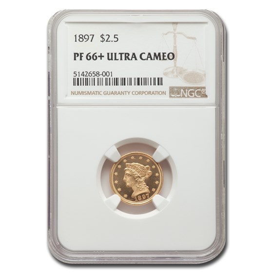 1897 $2.50 Liberty Gold Quarter Eagle PF-66 UCAM+ NGC 1897 $2.50 Liberty Gold Quarter Eagle PF-66 UCAM+ NGC