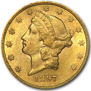 1897 $20 Liberty Gold Double Eagle AU