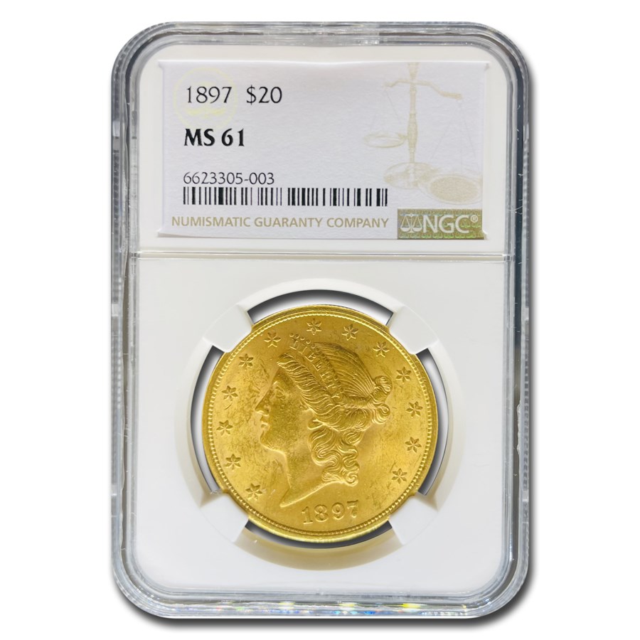 1897 $20 Liberty Gold Double Eagle MS-61 NGC