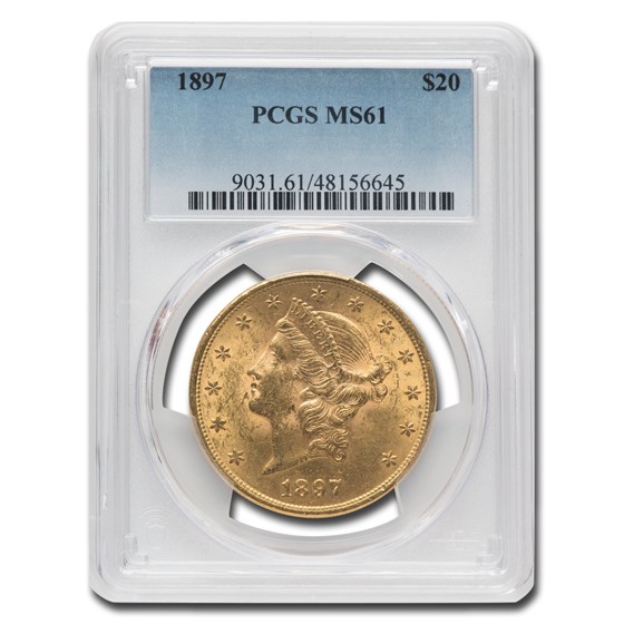 1897 $20 Liberty Gold Double Eagle MS-61 PCGS 1897 $20 Liberty Gold Double Eagle MS-61 PCGS