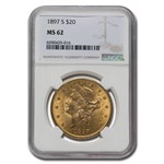 1897 $20 Liberty Gold Double Eagle MS-62 NGC