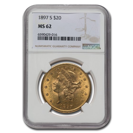 1897 $20 Liberty Gold Double Eagle MS-62 NGC 1897 $20 Liberty Gold Double Eagle MS-62 NGC