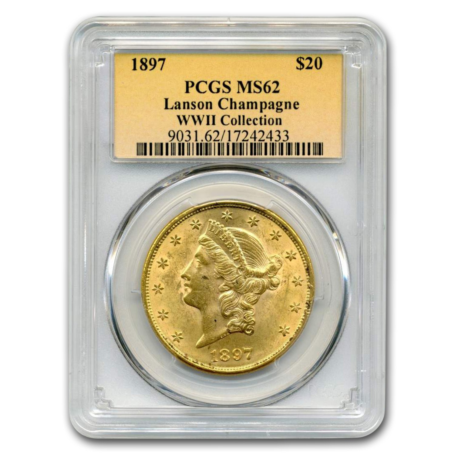 Buy 1897 $20 Liberty Gold Double Eagle MS-62 PCGS (Champagne