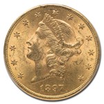1897 $20 Liberty Gold Double Eagle MS-62 PCGS