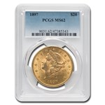 1897 $20 Liberty Gold Double Eagle MS-62 PCGS