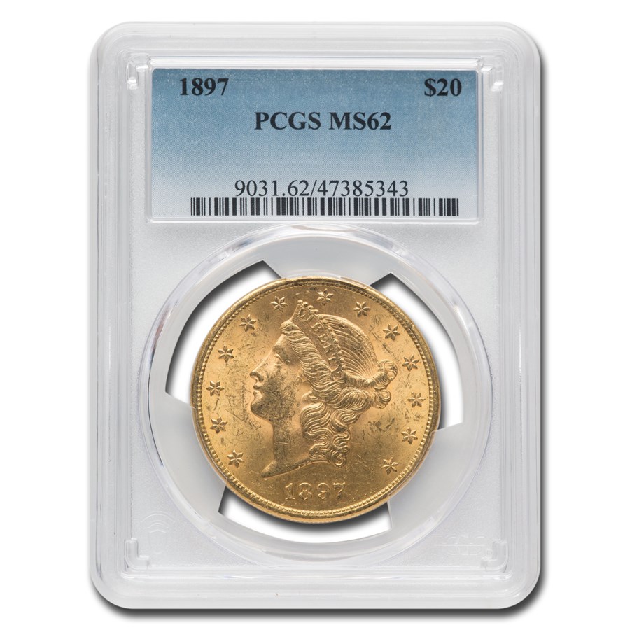 1897 $20 Liberty Gold Double Eagle MS-62 PCGS