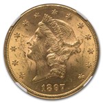 1897 $20 Liberty Gold Double Eagle MS-63 NGC