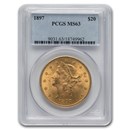 1897 $20 Liberty Gold Double Eagle MS-63 PCGS