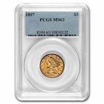 1897 $5.00 Liberty Gold Half Eagle MS-63 PCGS
