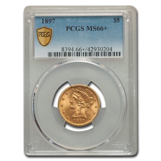1897 $5 Liberty Gold Half Eagle MS-66+ PCGS 1897 $5 Liberty Gold Half Eagle MS-66+ PCGS