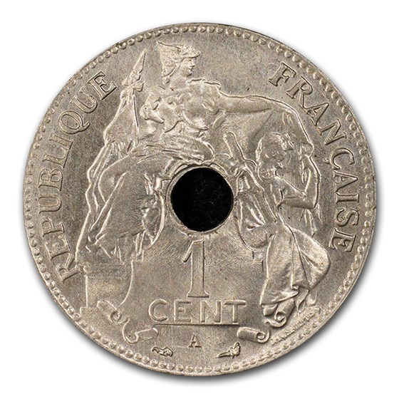 1897-A French Indo-China Copper-Nickel Essai 1 Centime SP-66 PCGS 1897-A French Indo-China Copper-Nickel Essai 1 Centime SP-66 PCGS