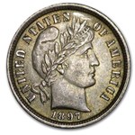 1897 Barber Dime BU