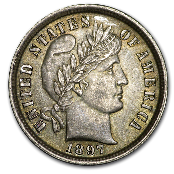 1897 Barber Dime BU 1897 Barber Dime BU