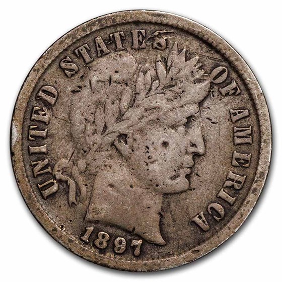 1897 Barber Dime Fine 1897 Barber Dime Fine