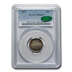 1897 Barber Dime MS-64+ PCGS CAC