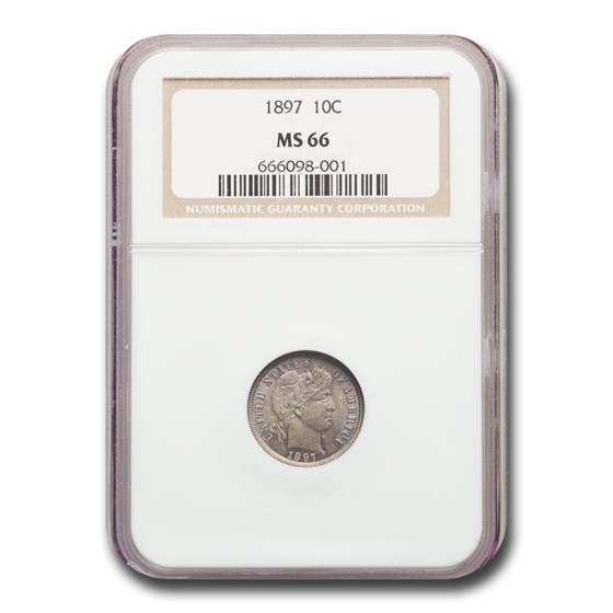 1897 Barber Dime MS-66 NGC 1897 Barber Dime MS-66 NGC