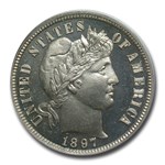 1897 Barber Dime PR-67 Cameo PCGS CAC