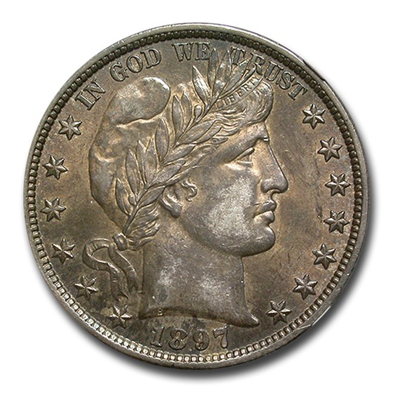 1897 Barber Half Dollar AU-55 NGC 1897 Barber Half Dollar AU-55 NGC
