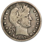1897 Barber Quarter Fine